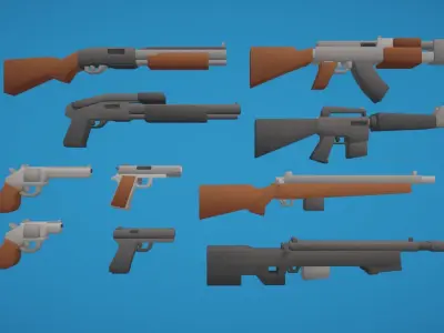 Poxel - Guns 3D model