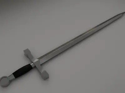 Simple Realistic Sword Low-poly 3D model