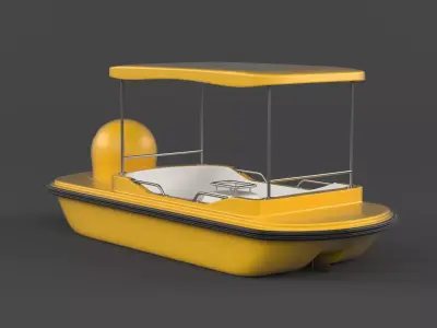 Fiberglass Pedal Boat Collection 3D model