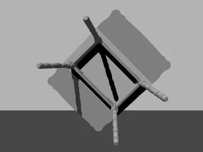 Old Table Free 3D model buy