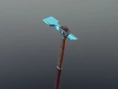 Hoe - Diamond Low-poly 3D model