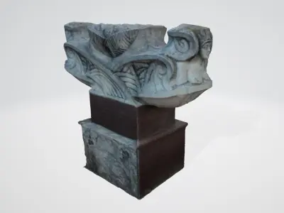 monument3 egyptian bust 3D model