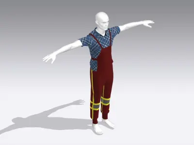 Worker Cloth Low-poly 3D model buy