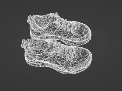 Contemporary Multicolor Platform Sneakers 3D model