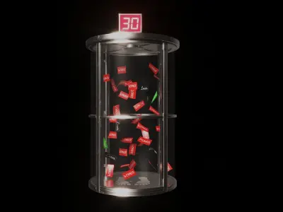 Ticket Grabber Machine 3D model