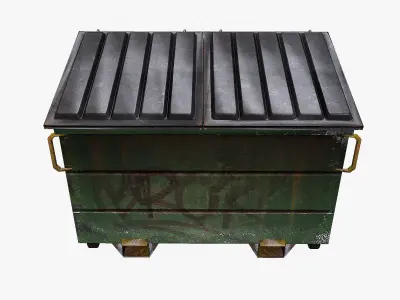 Garbage Dumpster Low-poly 3D model buy