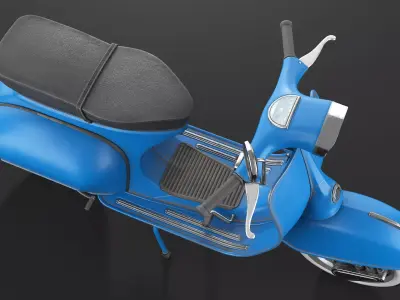 Motor Scooter Vespa PBR 3D model