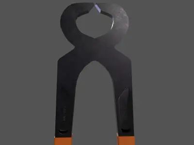 pincers pair of scissors Low-poly 3D model