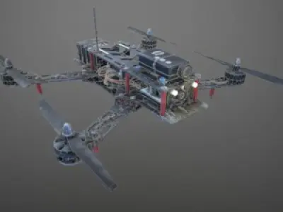 camera quadcopter drone - classic design 3D model
