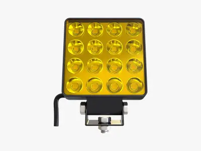 Small Amber LED Light Bar 3D model