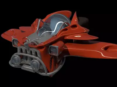 Spaceship Red bulldog 3D model
