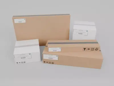 Logistics Pro Carboard Box Pack - Rigged and Customizable