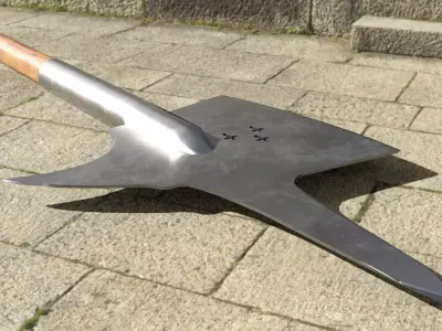 Swiss Halberd Low-poly 3D model