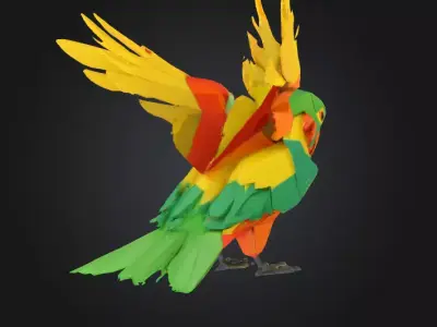 Geometric Parrot 3D Modern Decorative Sculpture Free 3D print model