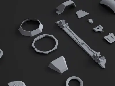 Kitbash Kit - 50 Original Star Wars Parts  3D model