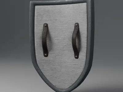 Medieval Shield Low-poly 3D model 5