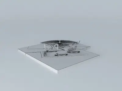 Sea Electric Dam Concept and Desalination Free 3D model