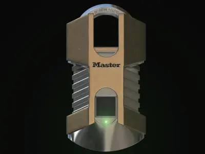 Smart Padlock Hi - poly Textured  Free 3D model