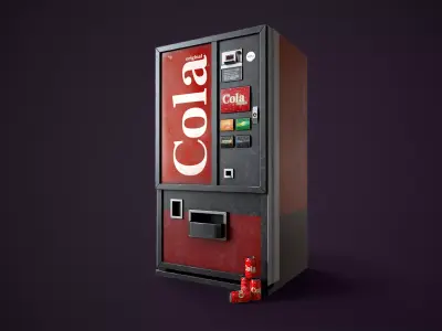 Soda Vending Machine Low-poly 3D model