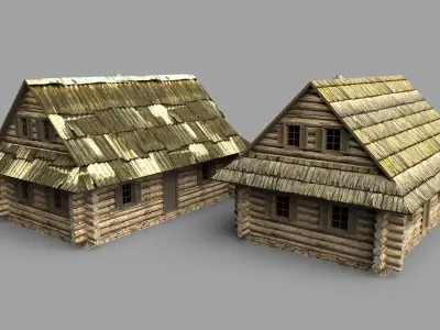 Log house 3D model