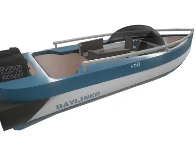 Drive Boat Low-poly 3D model