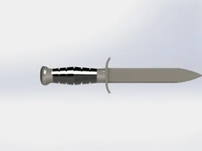 paratrooper knife Free low-poly 3D model