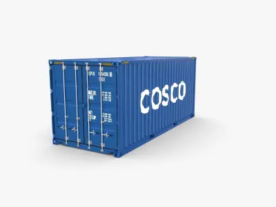 20ft Shipping Container Cosco v1 3D model