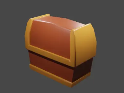 Simple treasure chest Free 3D model