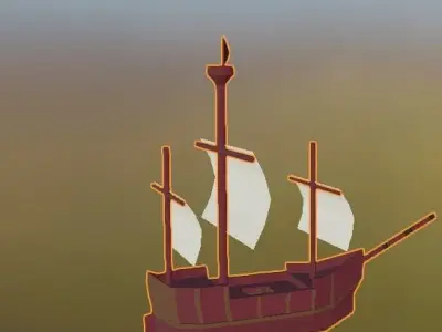 Hulk Ship Low-poly 3D model