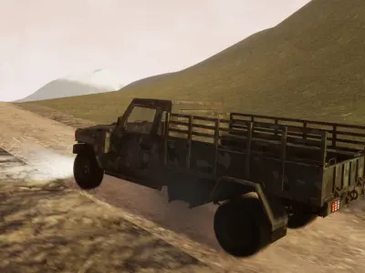 Light Military Vehicle Low-poly 3D model