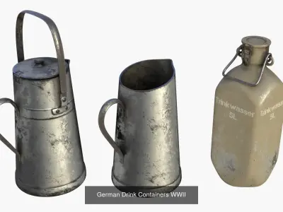 WW2 Liquid Storage Assets Collection 3D Model Pack