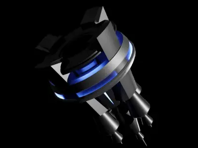 Sci-fi Space Ship 3D model get