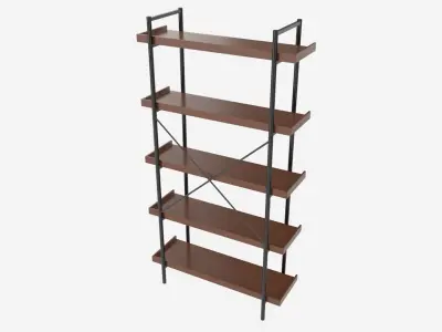 Industrial Bookcase Shelf Walker Edison 3D model
