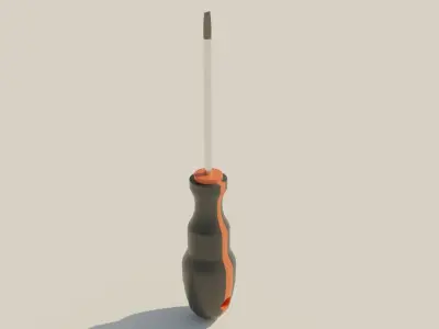 Screwdriver tool Low-poly 3D model