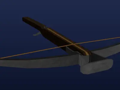 Simple Medieval CrossBow Low-poly 3D model
