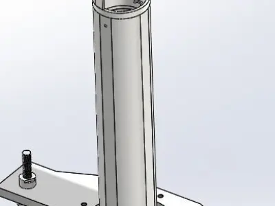 strip machine tool with metal base 3D model