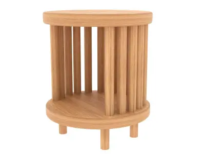 wood storage chair 3D model