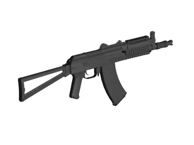aks74u kalashnikov airsoft 3D model
