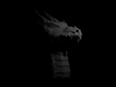 Dragon Head 3D model shop
