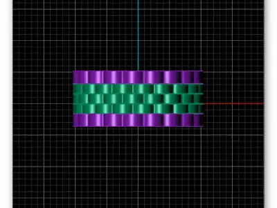 3 part eternity gold ring 3D print model