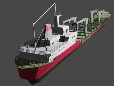 Simplistic Cargo Ship  3D model