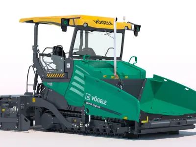 Asphalt Paver Vogele Super 2100 5i PBR 3D model