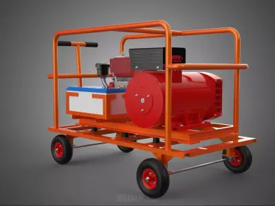 AUTO STARTER ELECTRIC DIESEL MOTOR DYNAMO FLYWHEEL GENERATOR SET 3D model