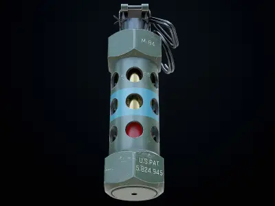 Gameready Flashbang Grenade PBR Low-poly 3D model