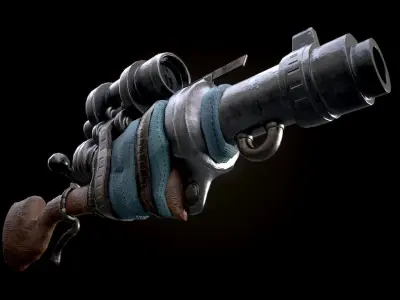 3 Gun Pack Free low-poly 3D model