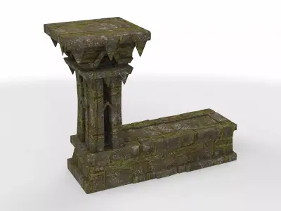 set architecture pillar 03  3D model