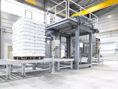 Automatic Palletizing System Machine - Industrial Pallet Stacker 3D model