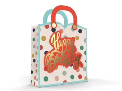 3D Gift Bag Model Set of 11  Low-poly 3D model