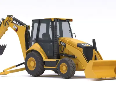 Cat 420F Backhoe Loader 3D model