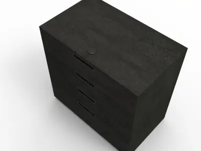 Tall Drawer Low-poly 3D model